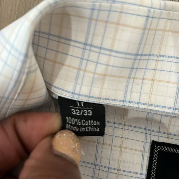 David Donahue  Plaid Stripe Long Sleeve Button Down Dress Shirt - Picture 4 of 7